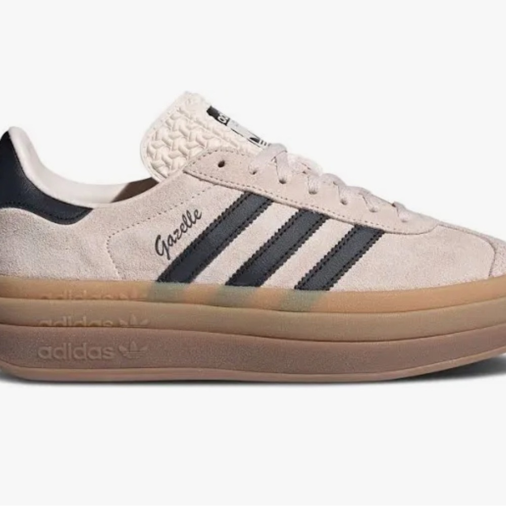 adidas Gazelle Cream and Black Sneakers